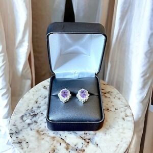 Vintage Joseph Cleary Silver Gemstone Earrings Signed JC 925